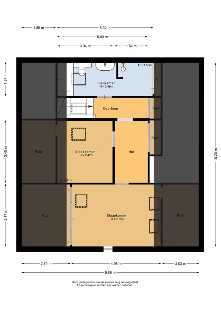 Eerste verdieping - 2D