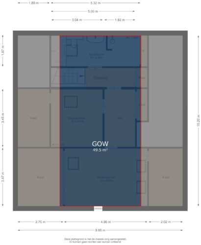 Eerste verdieping - markings