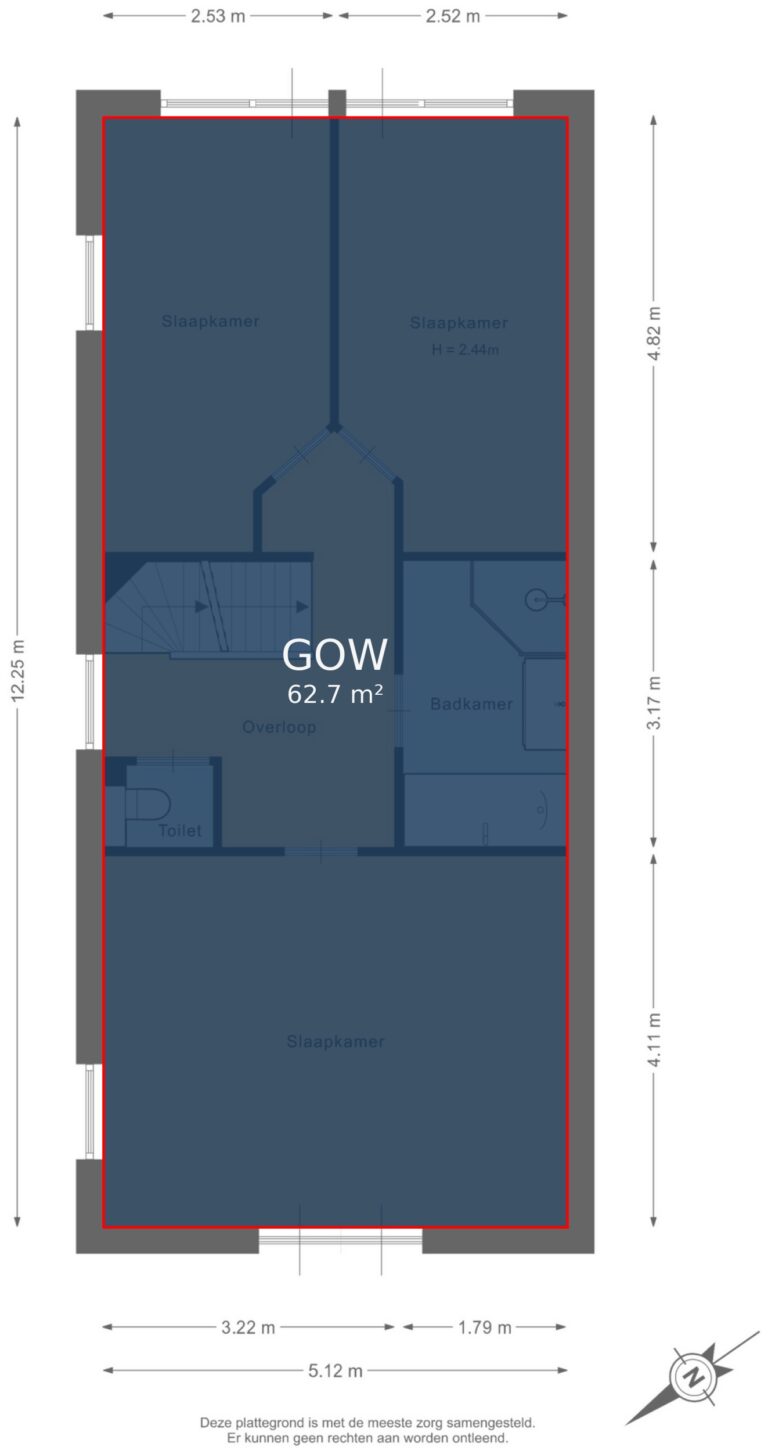 Eerste verdieping - markings