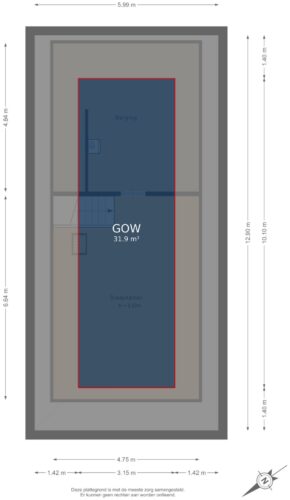 Tweede verdieping - markings