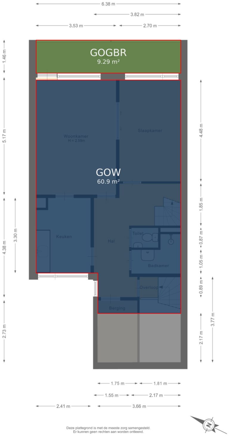 Eerste verdieping - markings