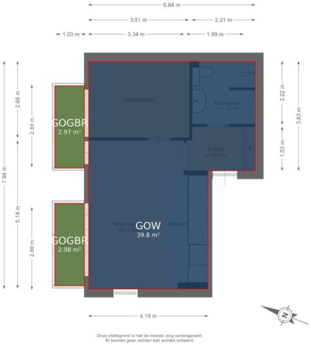 Eerste verdieping - markings