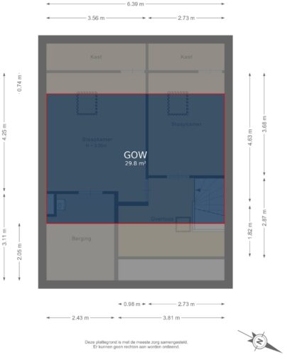 Tweede verdieping - markings