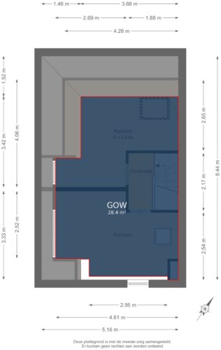 Tweede verdieping - markings