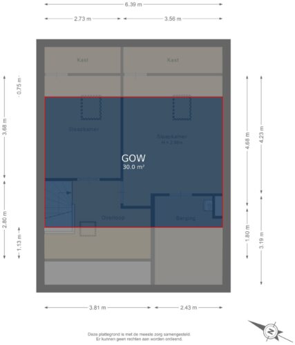 Tweede verdieping - markings