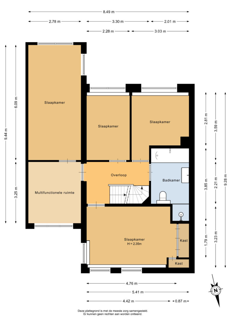 Eerste verdieping - 2D