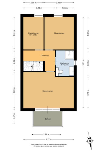 Eerste verdieping - 2D