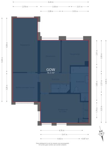 Eerste verdieping - markings