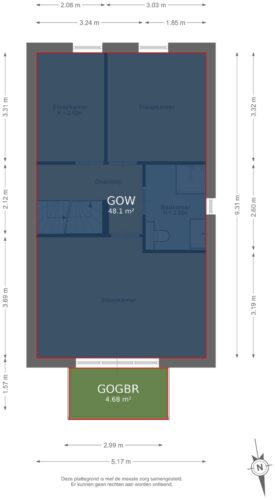 Eerste verdieping - markings