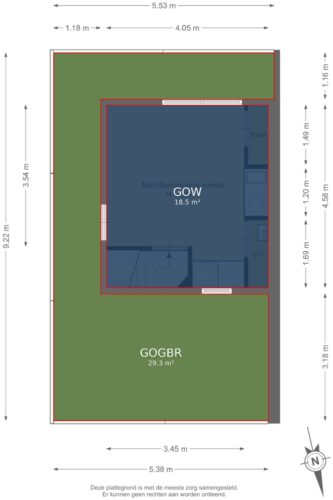 Tweede verdieping - markings