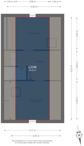 Tweede verdieping - markings